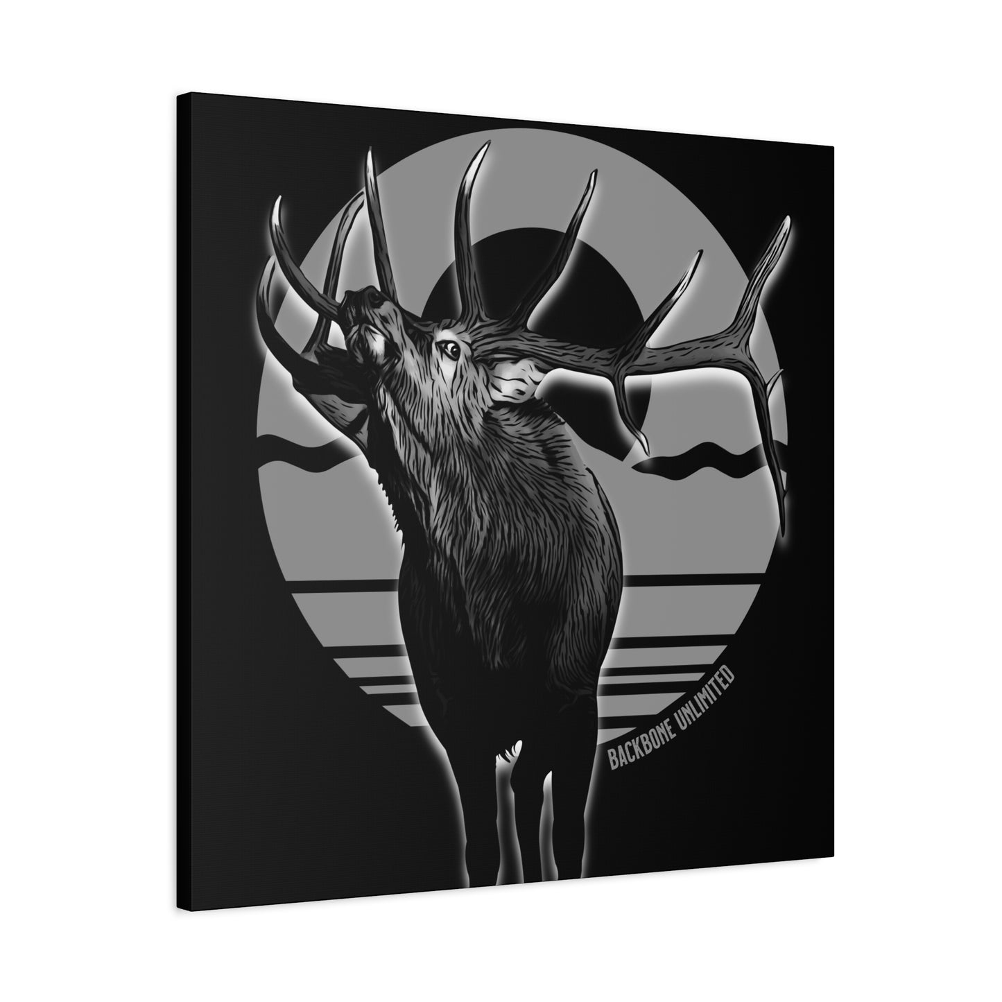 WILD SIDE BULL ELK STRETCHED CANVAS PRINT
