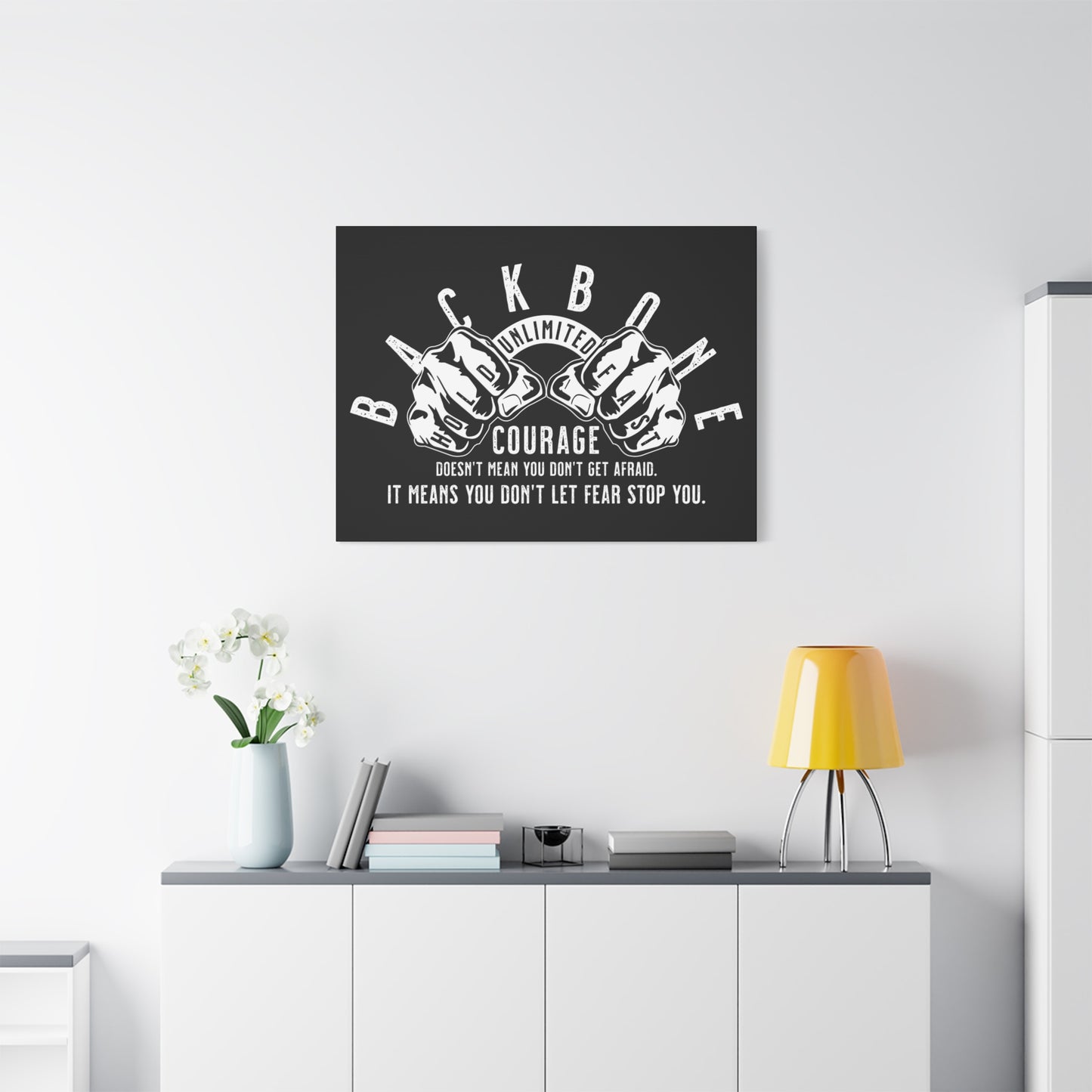 COURAGE STRETCHED CANVAS PRINT