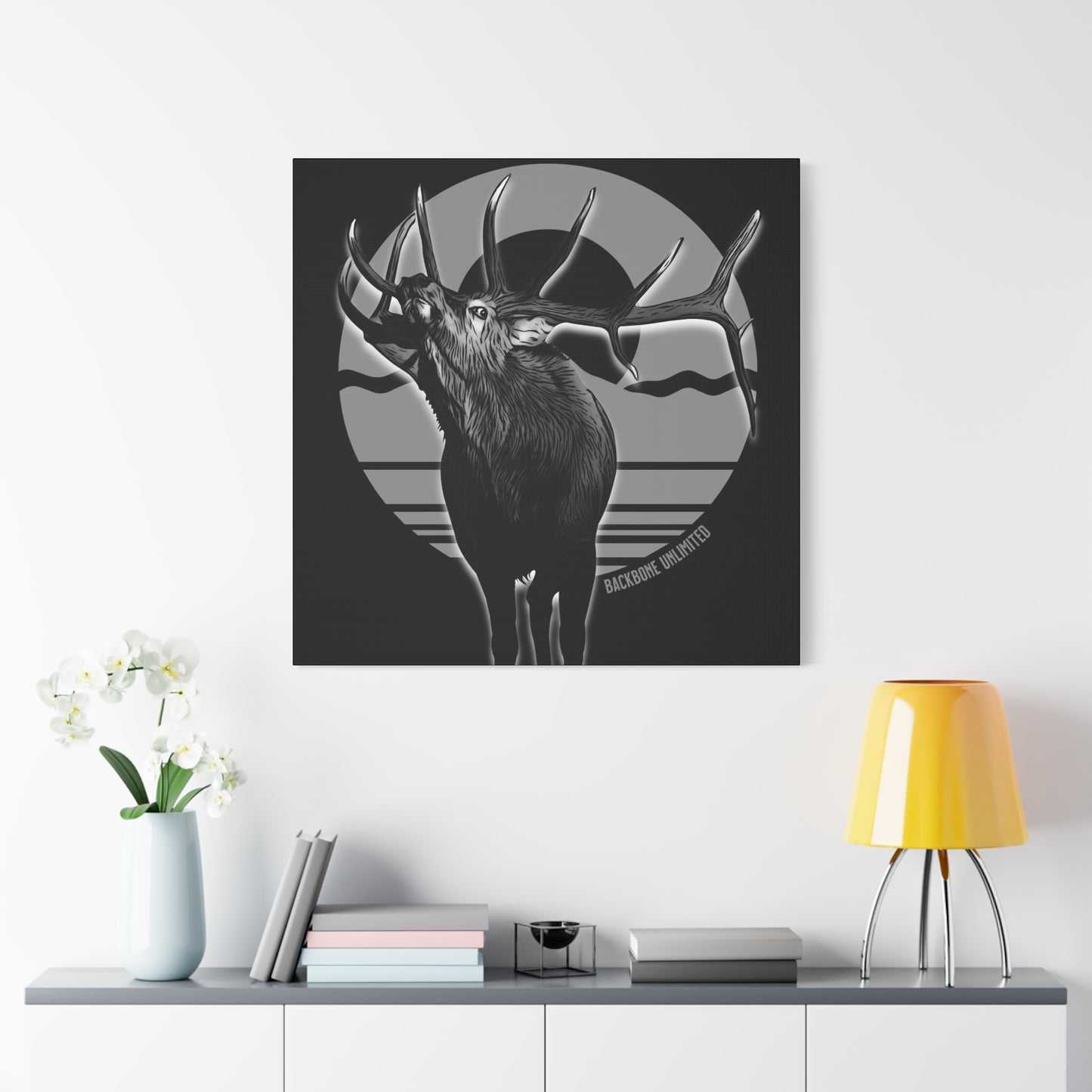 WILD SIDE BULL ELK STRETCHED CANVAS PRINT
