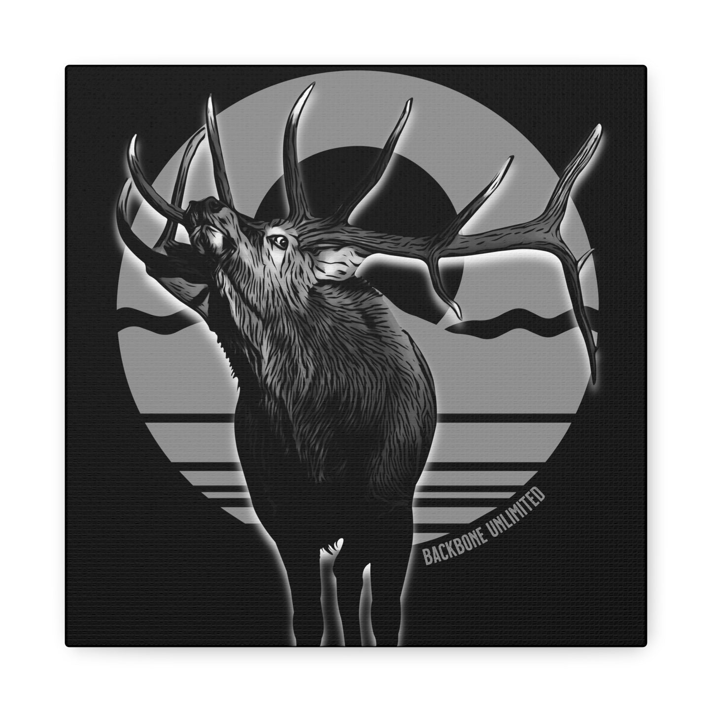 WILD SIDE BULL ELK STRETCHED CANVAS PRINT