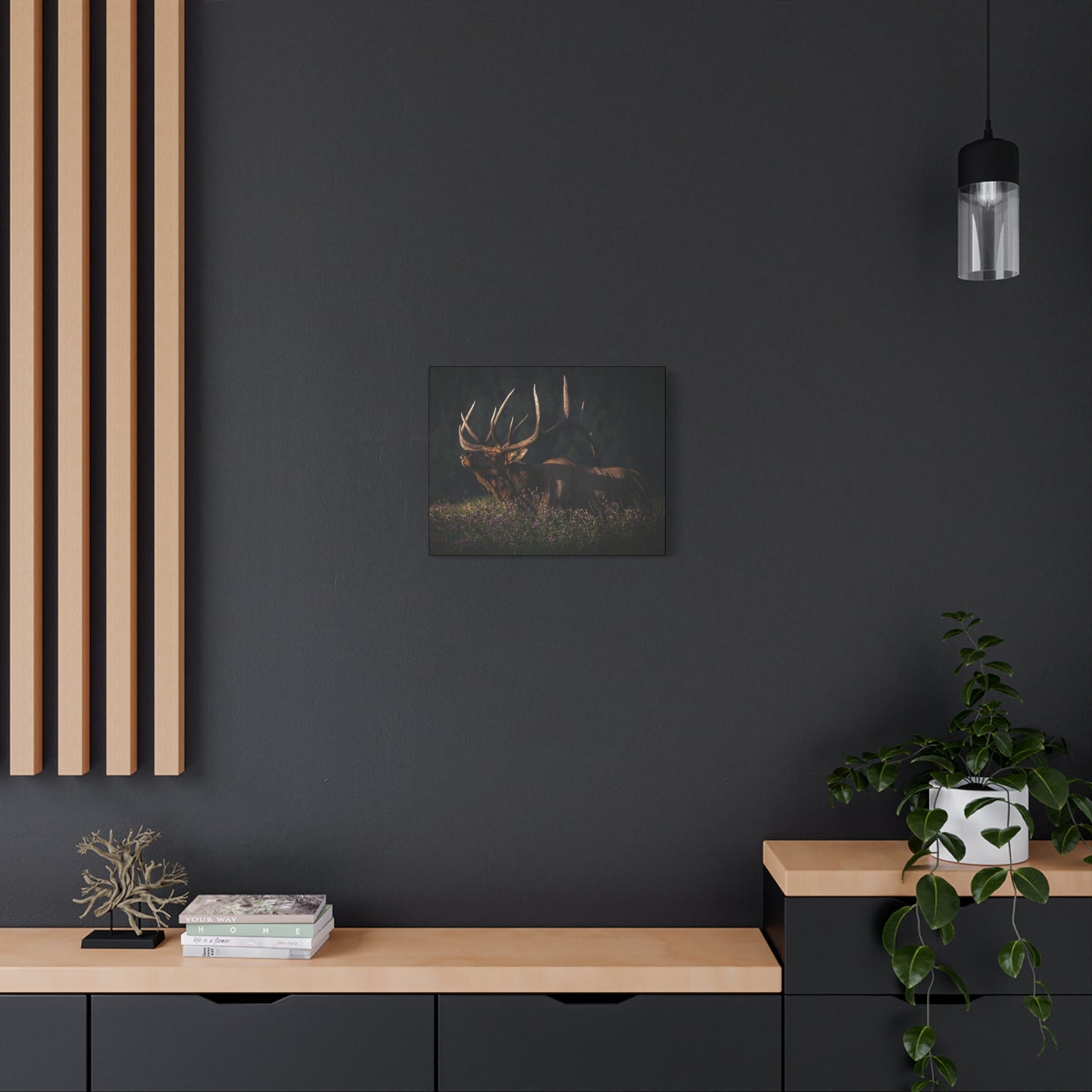 FIRST LIGHT MONARCH BULL ELK STRETCHED CANVAS PRINT