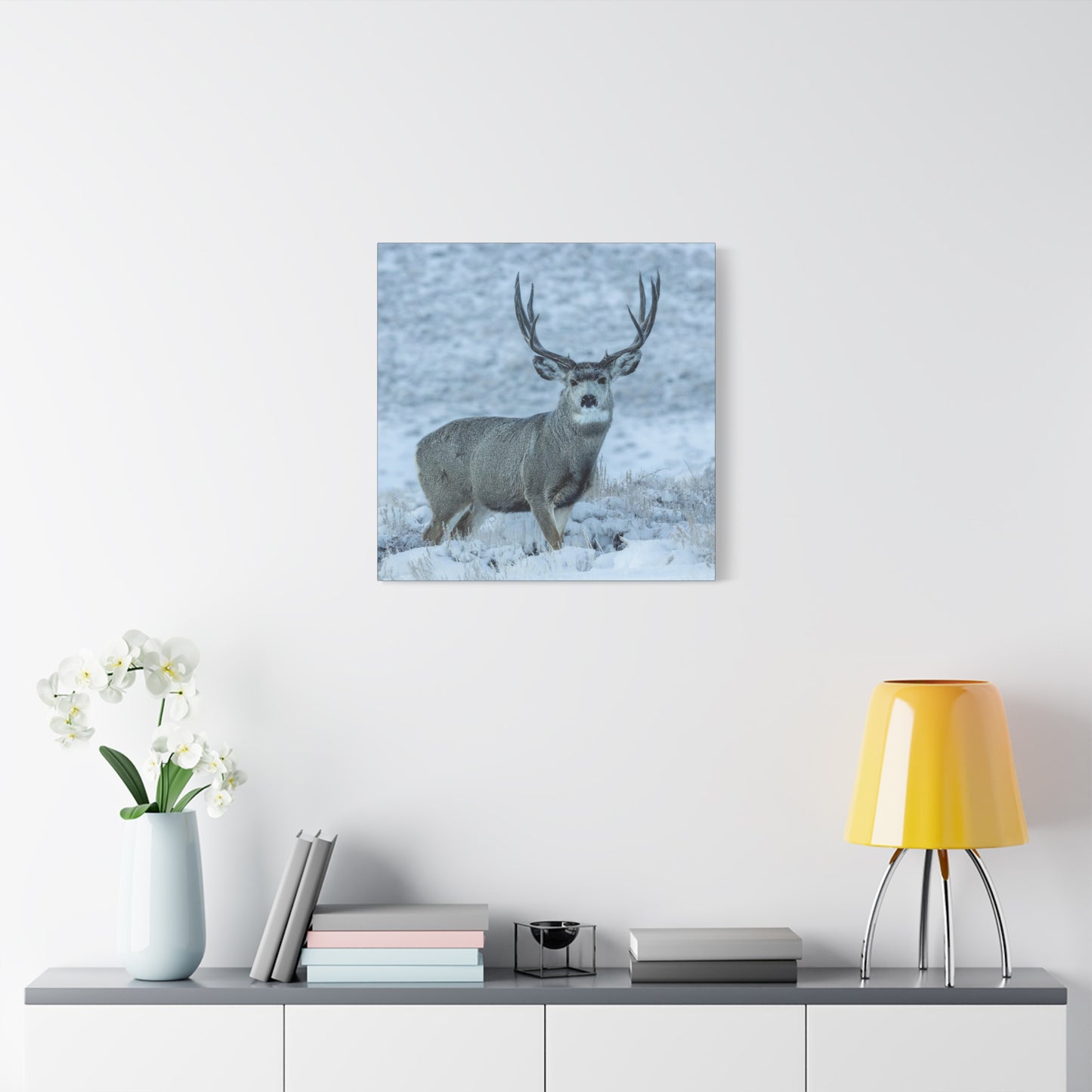 RUT BUCK MULE DEER BUCK STRETCHED CANVAS PRINT