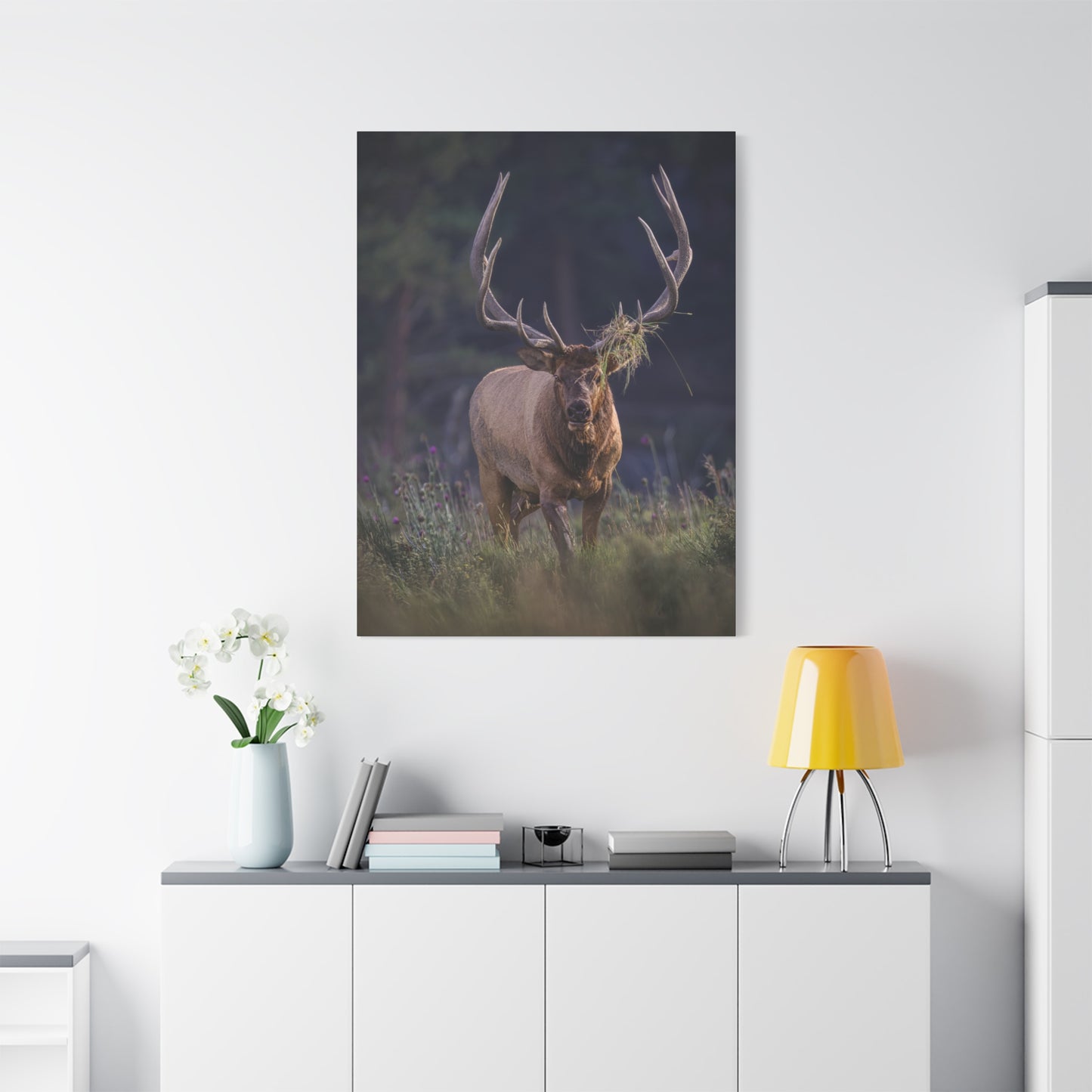DECKED OUT BULL ELK STRETCHED CANVAS PRINT