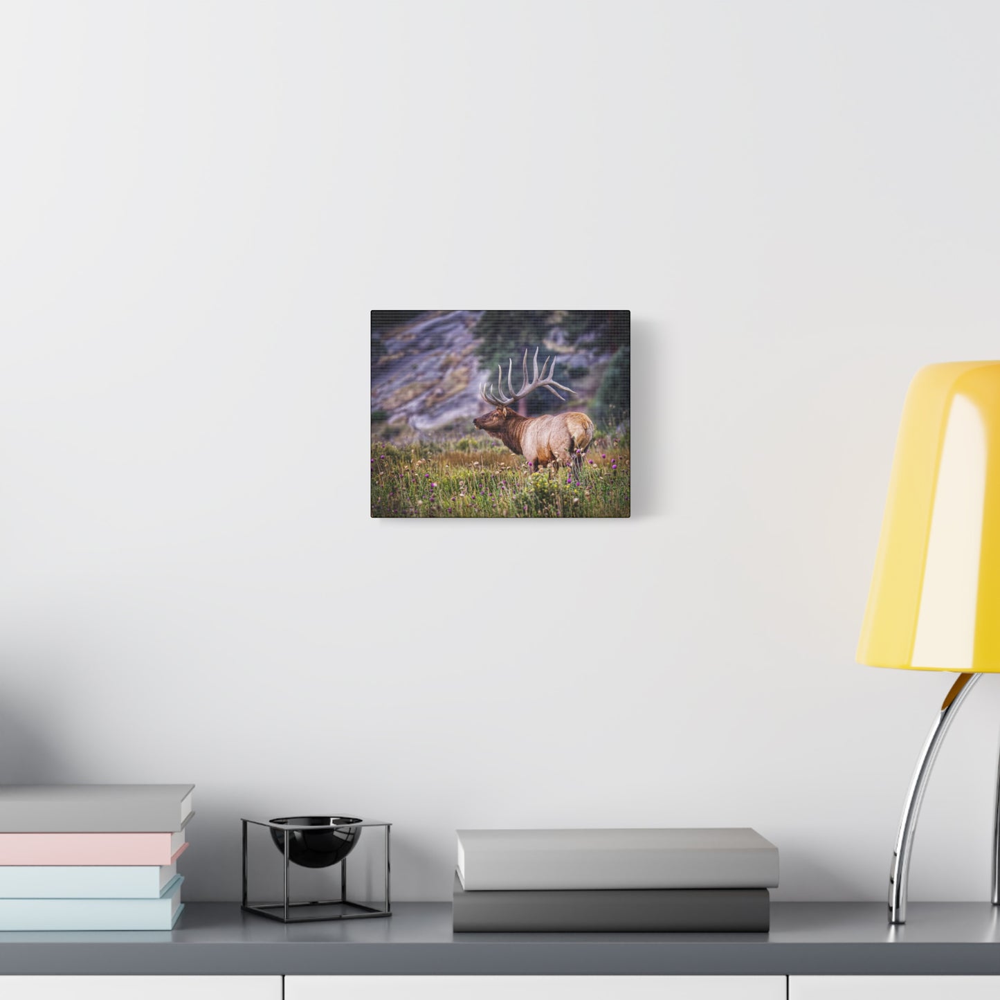 KING OF THE MEADOW BULL ELK STRETCHED CANVAS PRINT