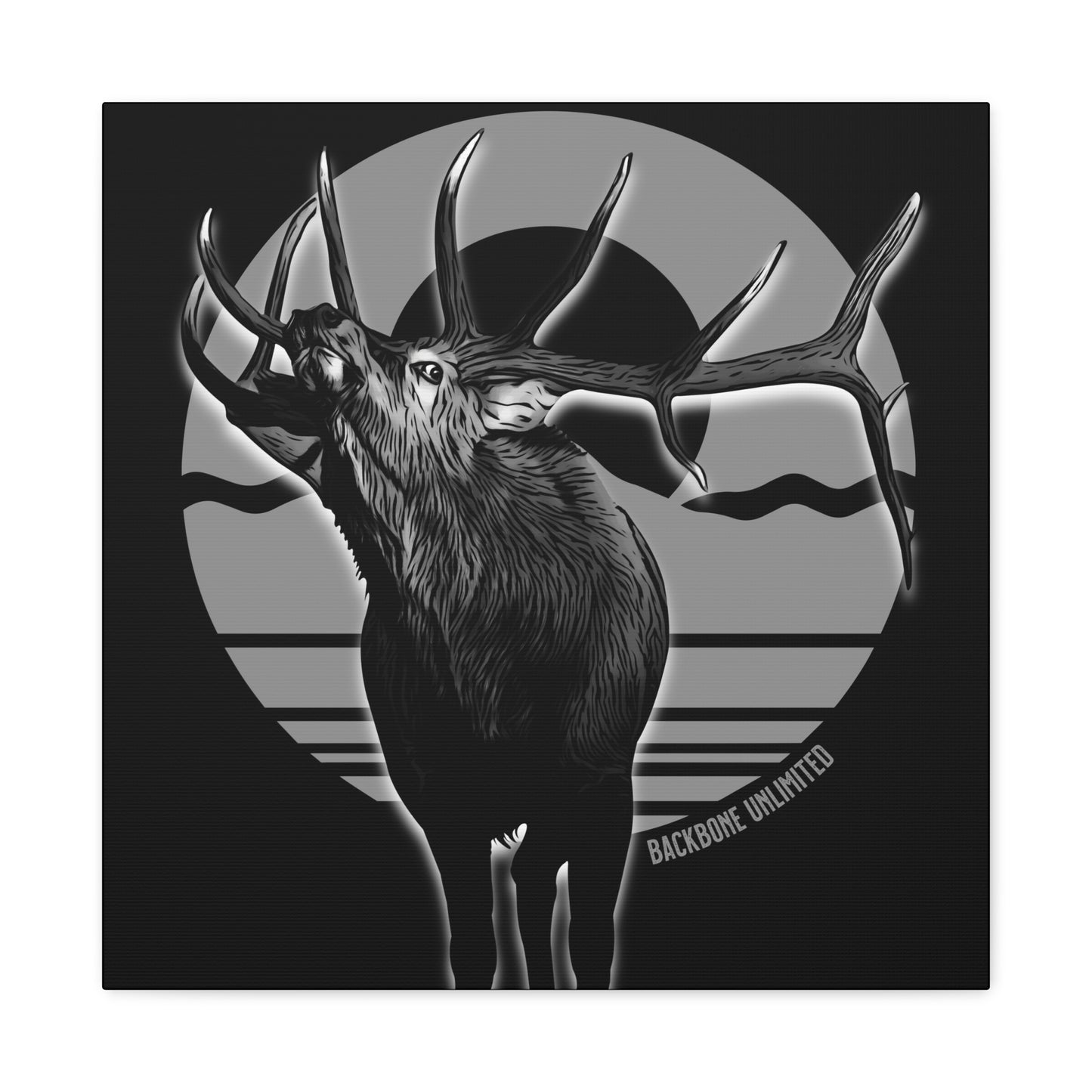 WILD SIDE BULL ELK STRETCHED CANVAS PRINT