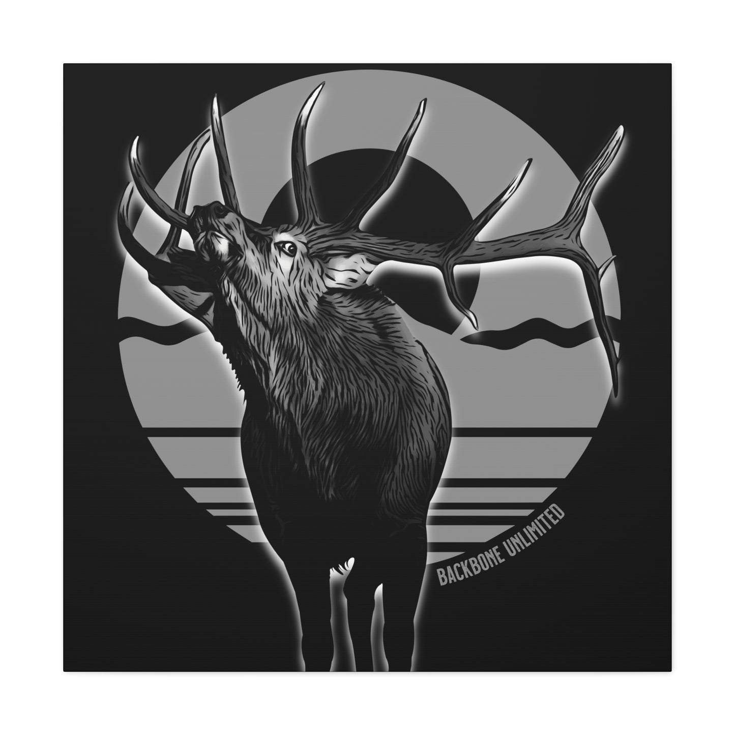 WILD SIDE BULL ELK STRETCHED CANVAS PRINT