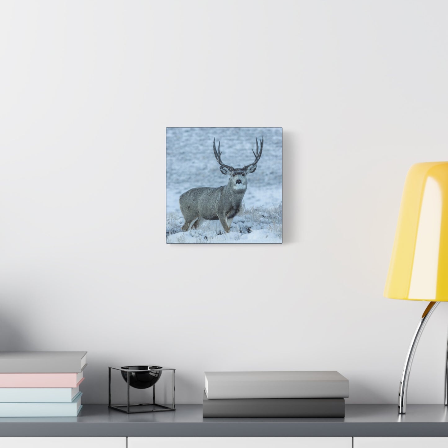RUT BUCK MULE DEER BUCK STRETCHED CANVAS PRINT