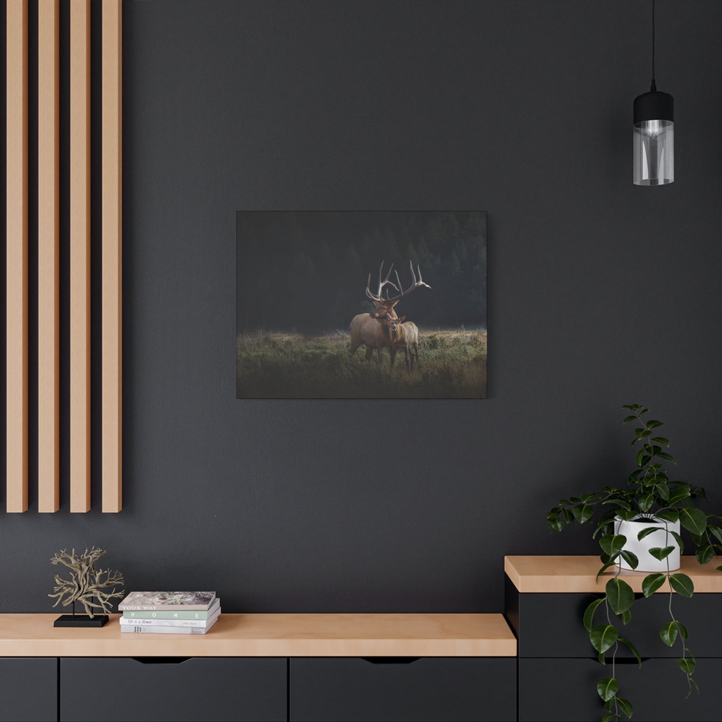 GENERATIONS BULL ELK STRETCHED CANVAS PRINT
