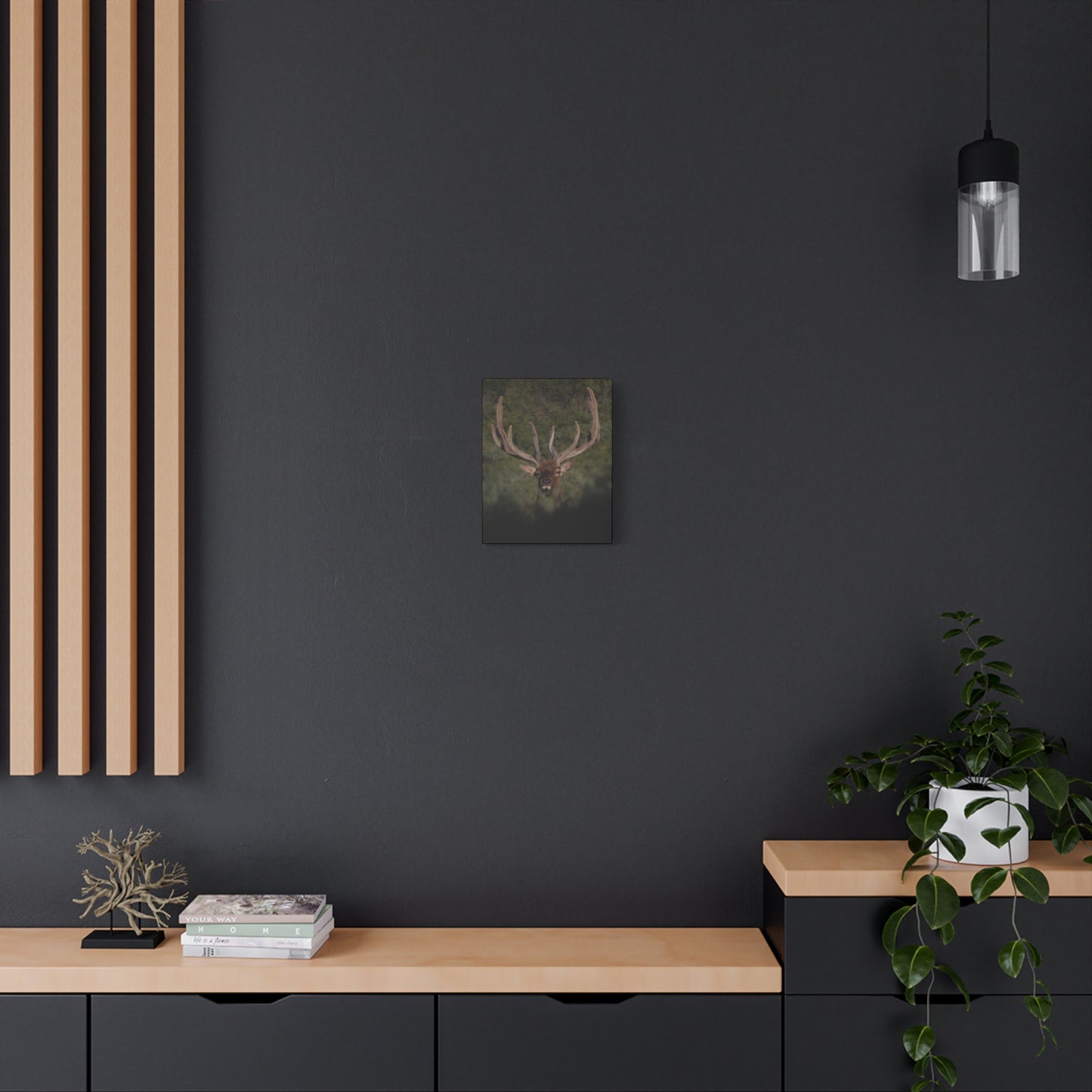 VELVET SURPRISE BULL ELK STRETCHED CANVAS PRINT