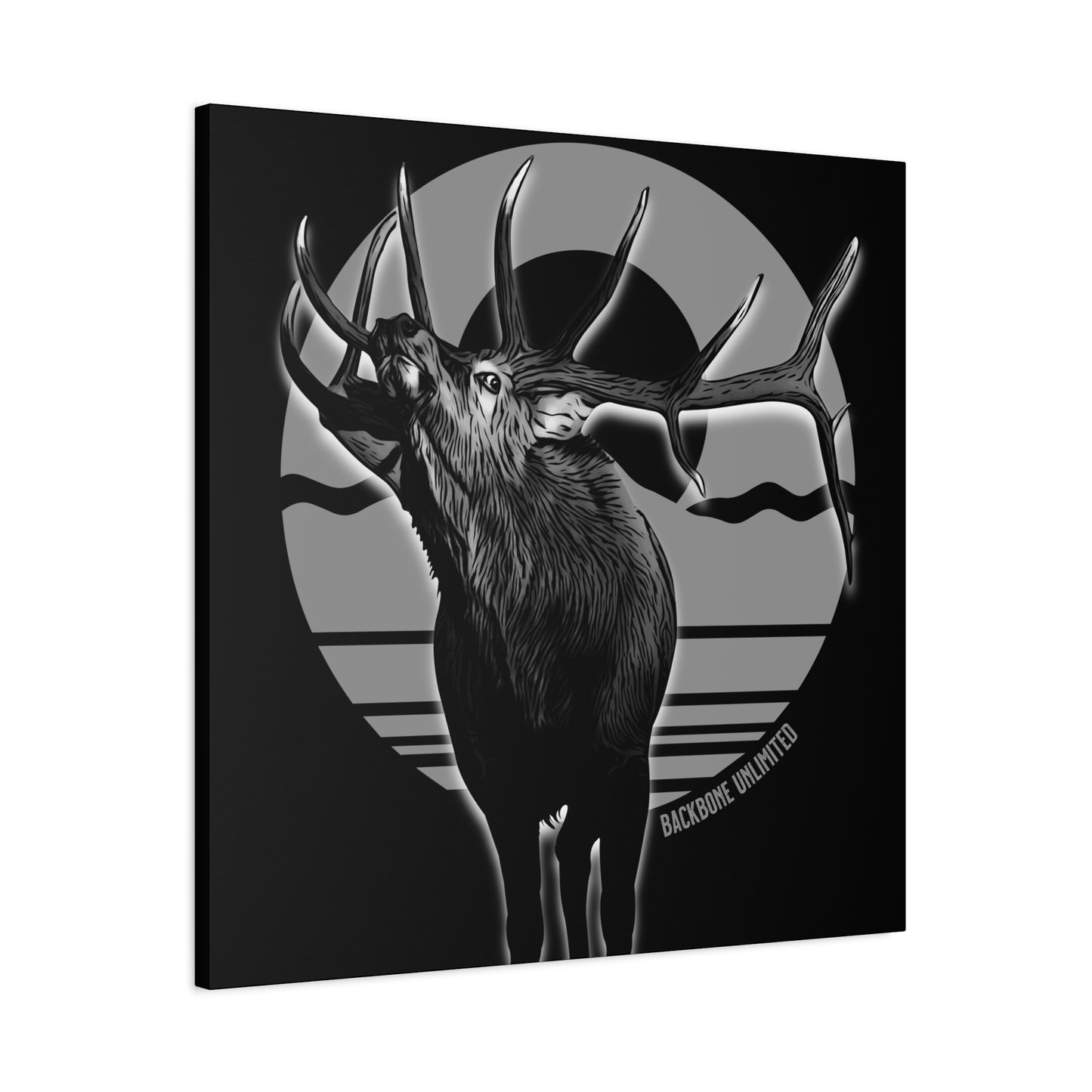 WILD SIDE BULL ELK STRETCHED CANVAS PRINT