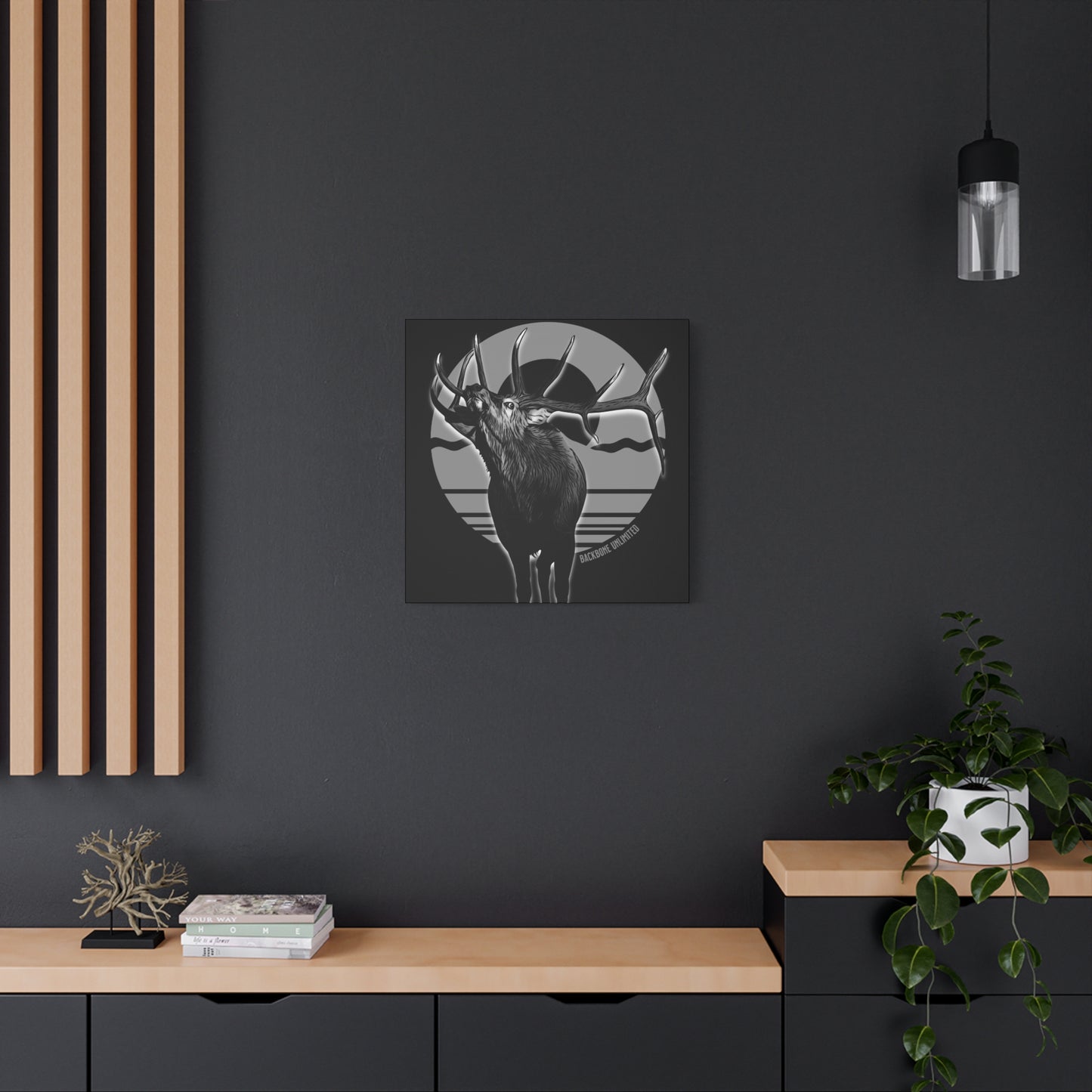 WILD SIDE BULL ELK STRETCHED CANVAS PRINT