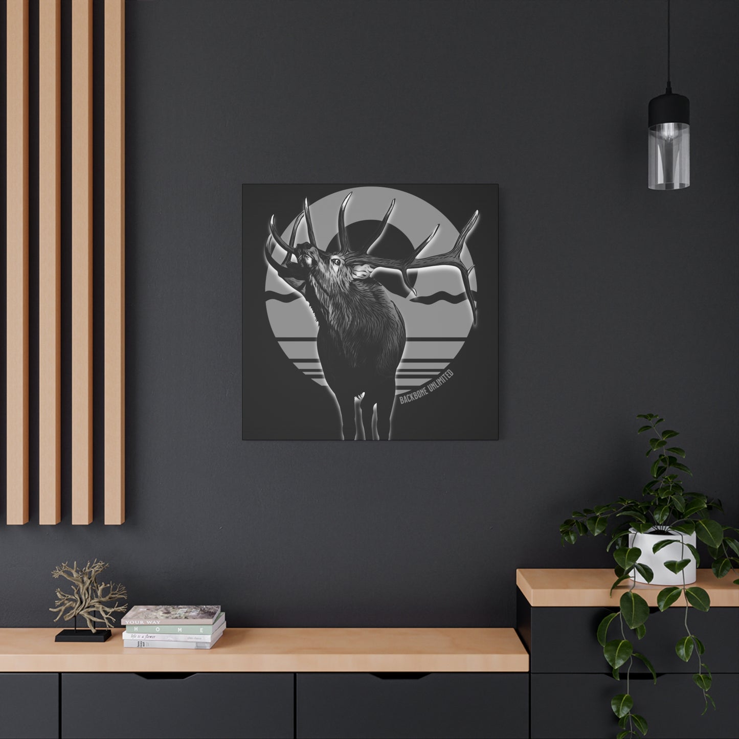WILD SIDE BULL ELK STRETCHED CANVAS PRINT