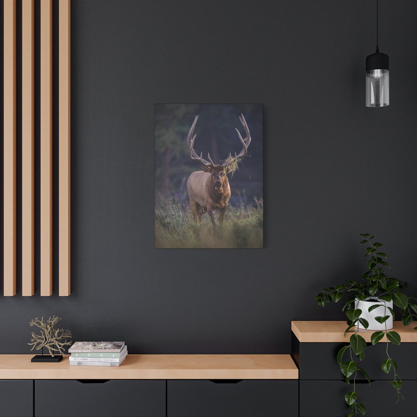 DECKED OUT BULL ELK STRETCHED CANVAS PRINT