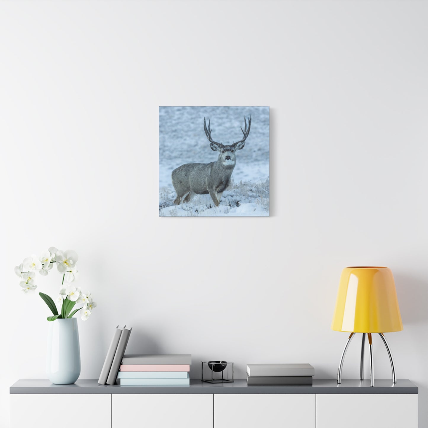 RUT BUCK MULE DEER BUCK STRETCHED CANVAS PRINT