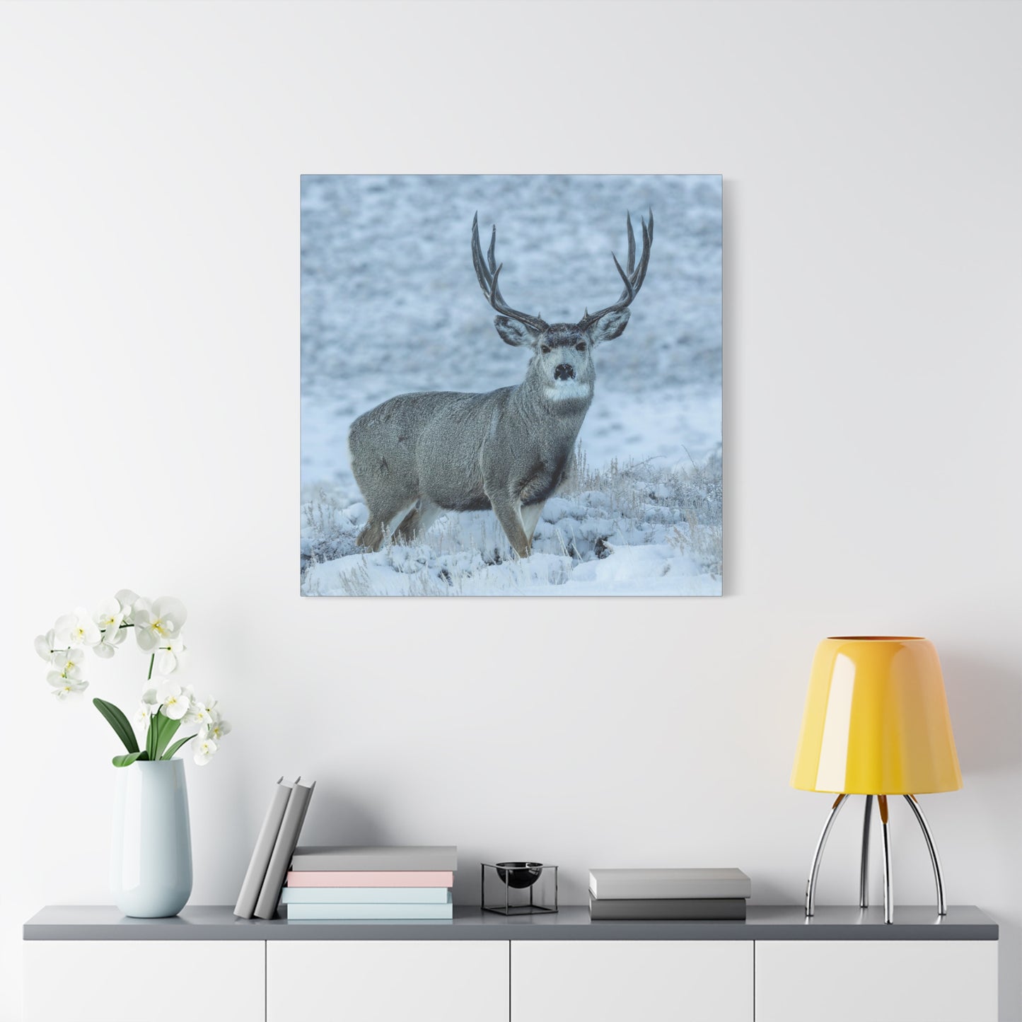 RUT BUCK MULE DEER BUCK STRETCHED CANVAS PRINT