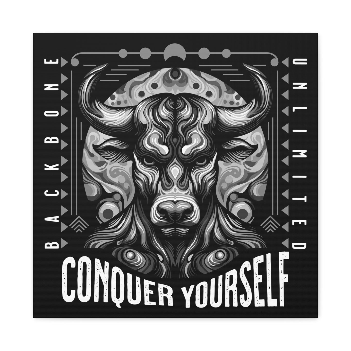 CONQUER YOURSELF STRETCHED CANVAS PRINT