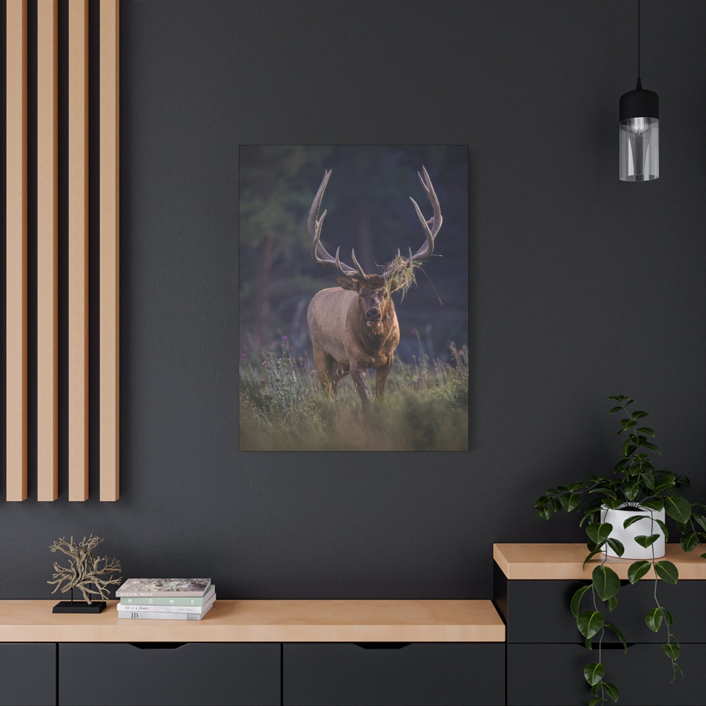 DECKED OUT BULL ELK STRETCHED CANVAS PRINT