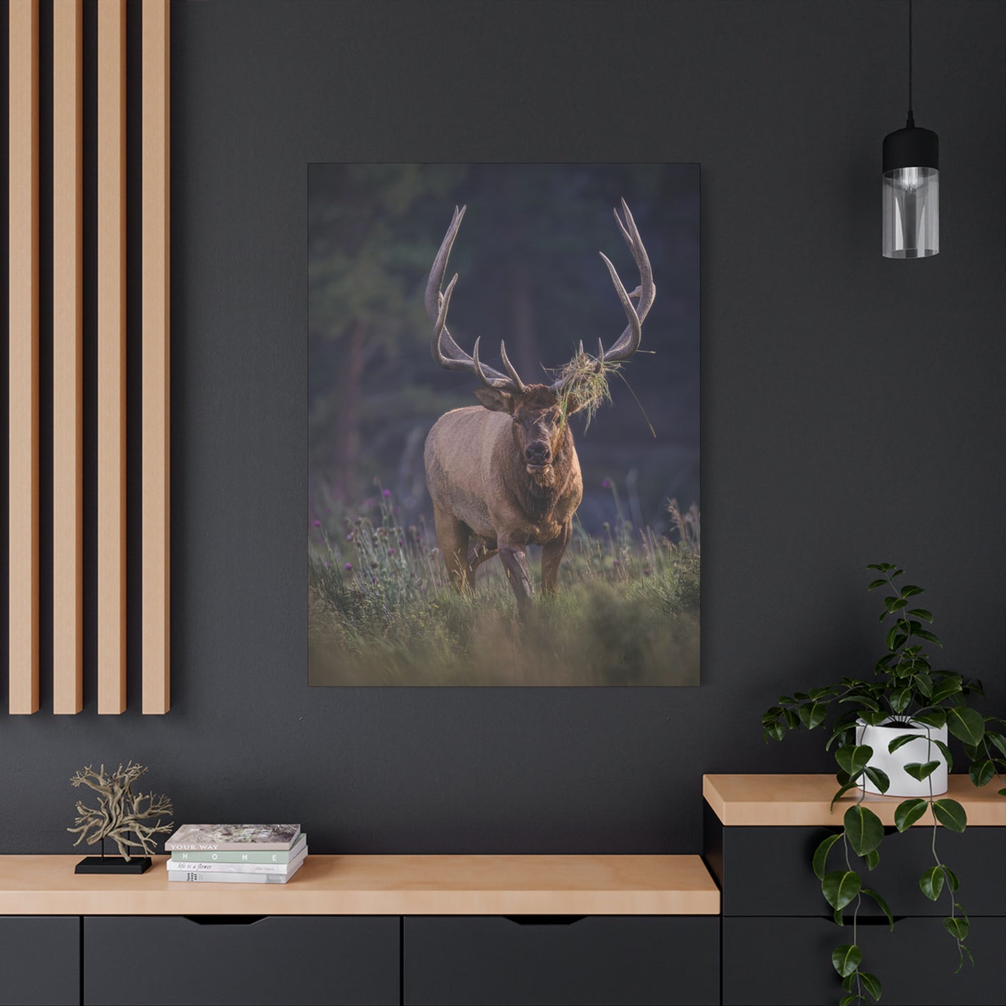 DECKED OUT BULL ELK STRETCHED CANVAS PRINT