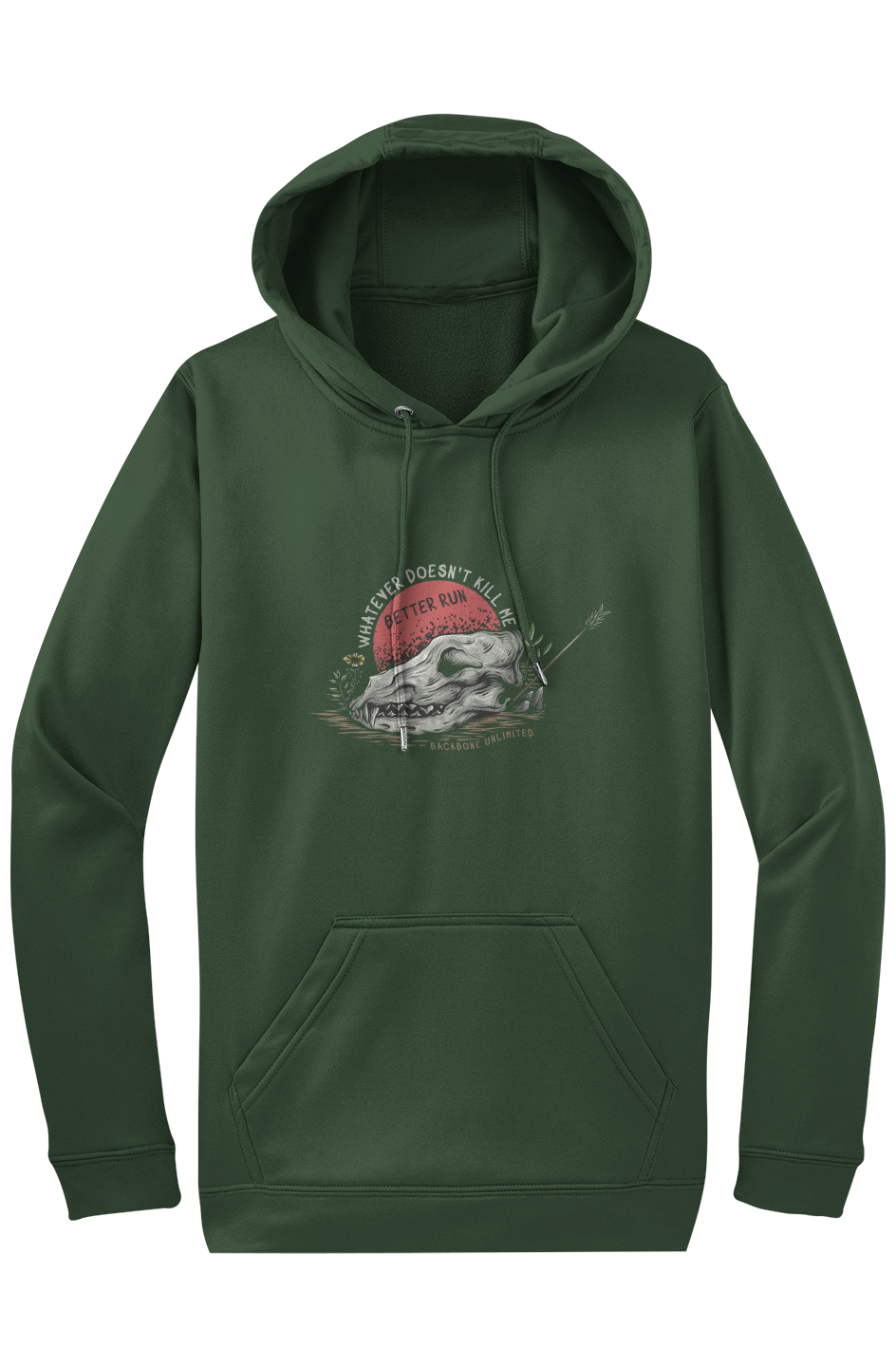 WHATEVER DOESN'T KILL ME BETTER RUN FLEECE HOODIE