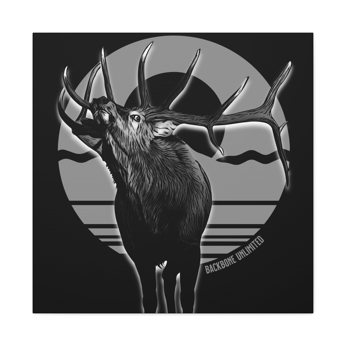 WILD SIDE BULL ELK STRETCHED CANVAS PRINT