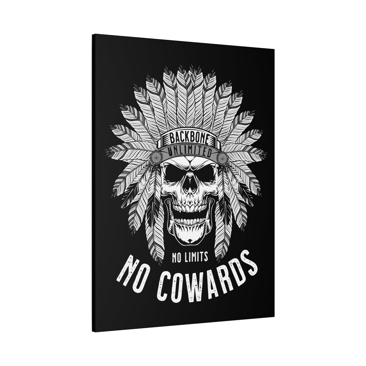 NO COWARDS. NO LIMITS. STRETCHED CANVAS PRINT