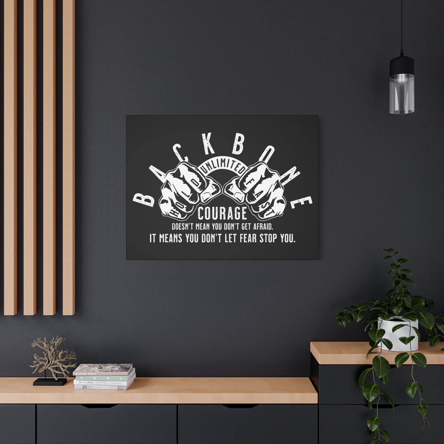 COURAGE STRETCHED CANVAS PRINT