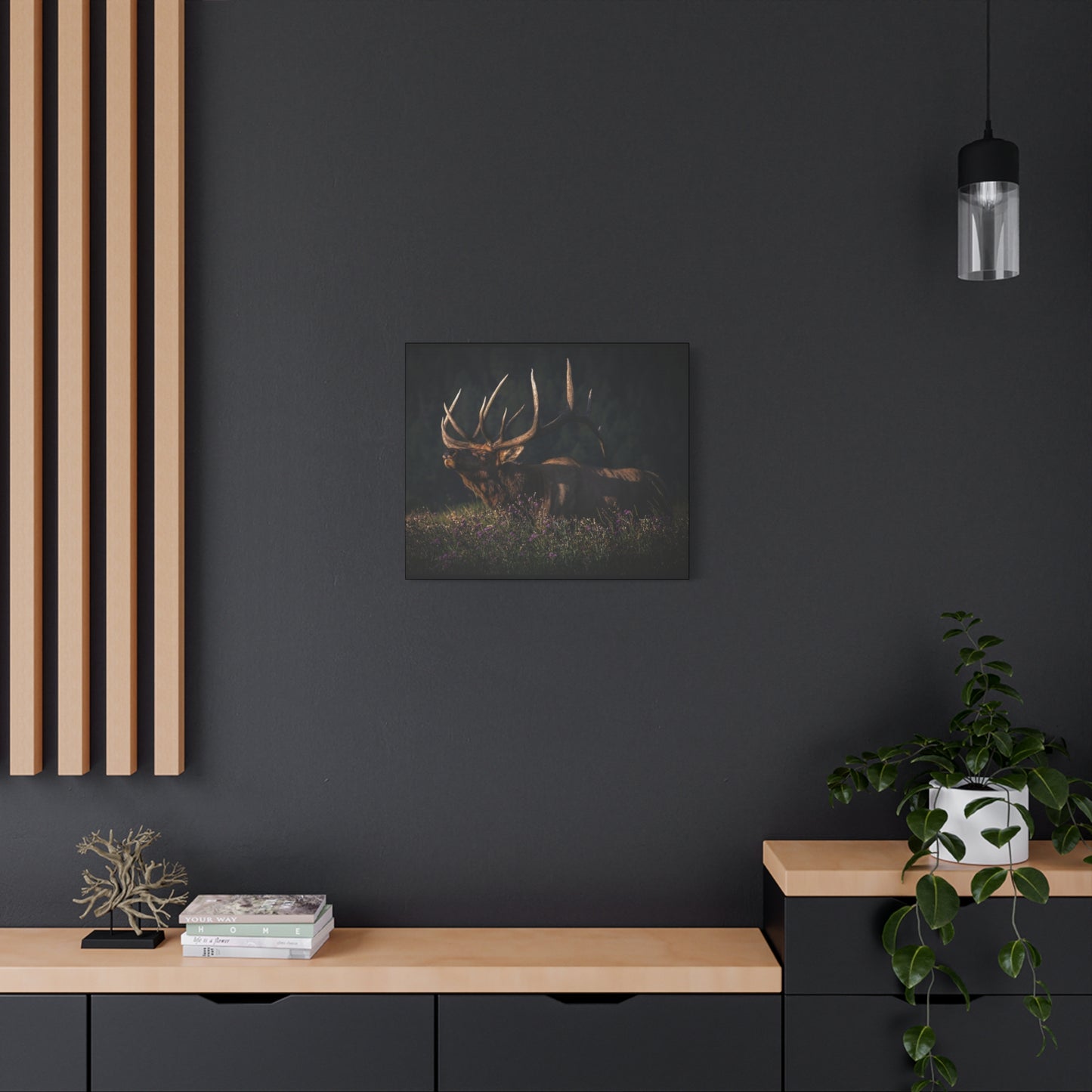 FIRST LIGHT MONARCH BULL ELK STRETCHED CANVAS PRINT