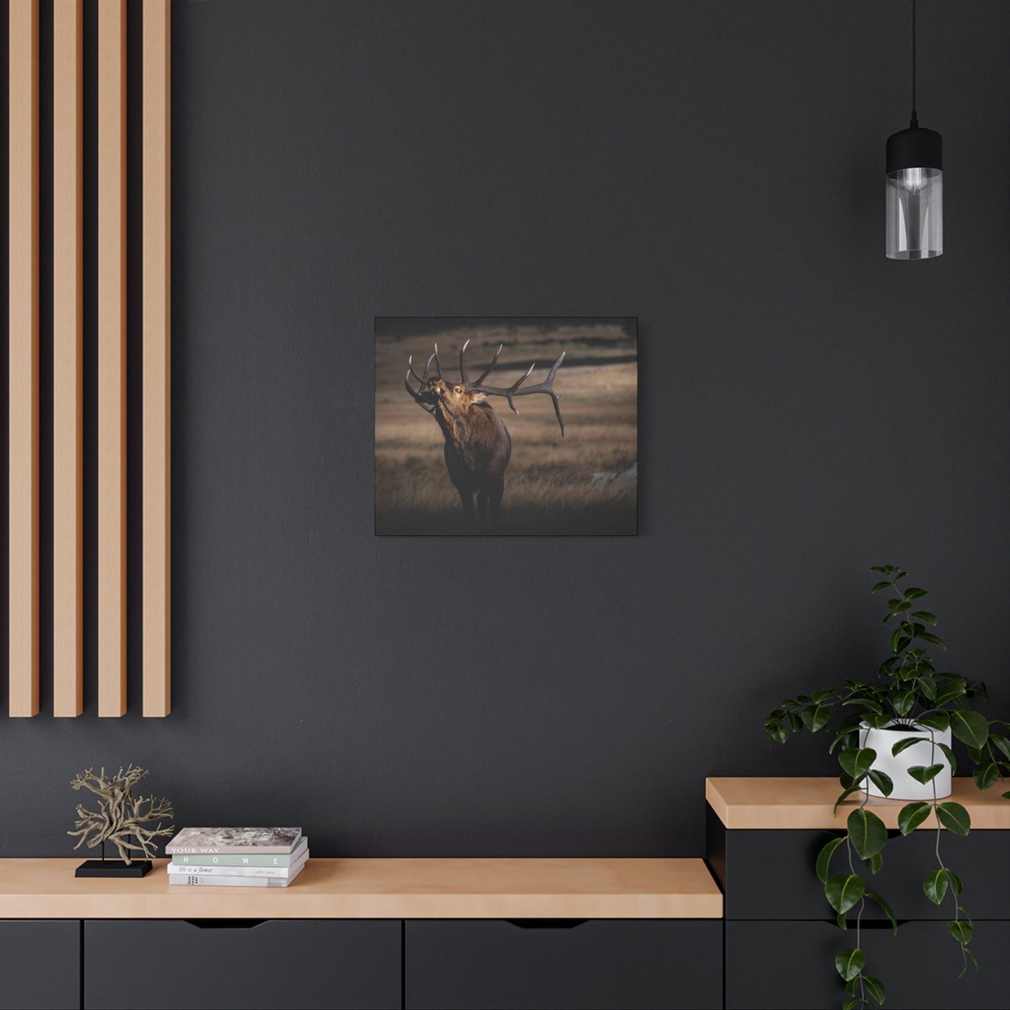 WILD SIDE BULL ELK STRETCHED CANVAS PRINT