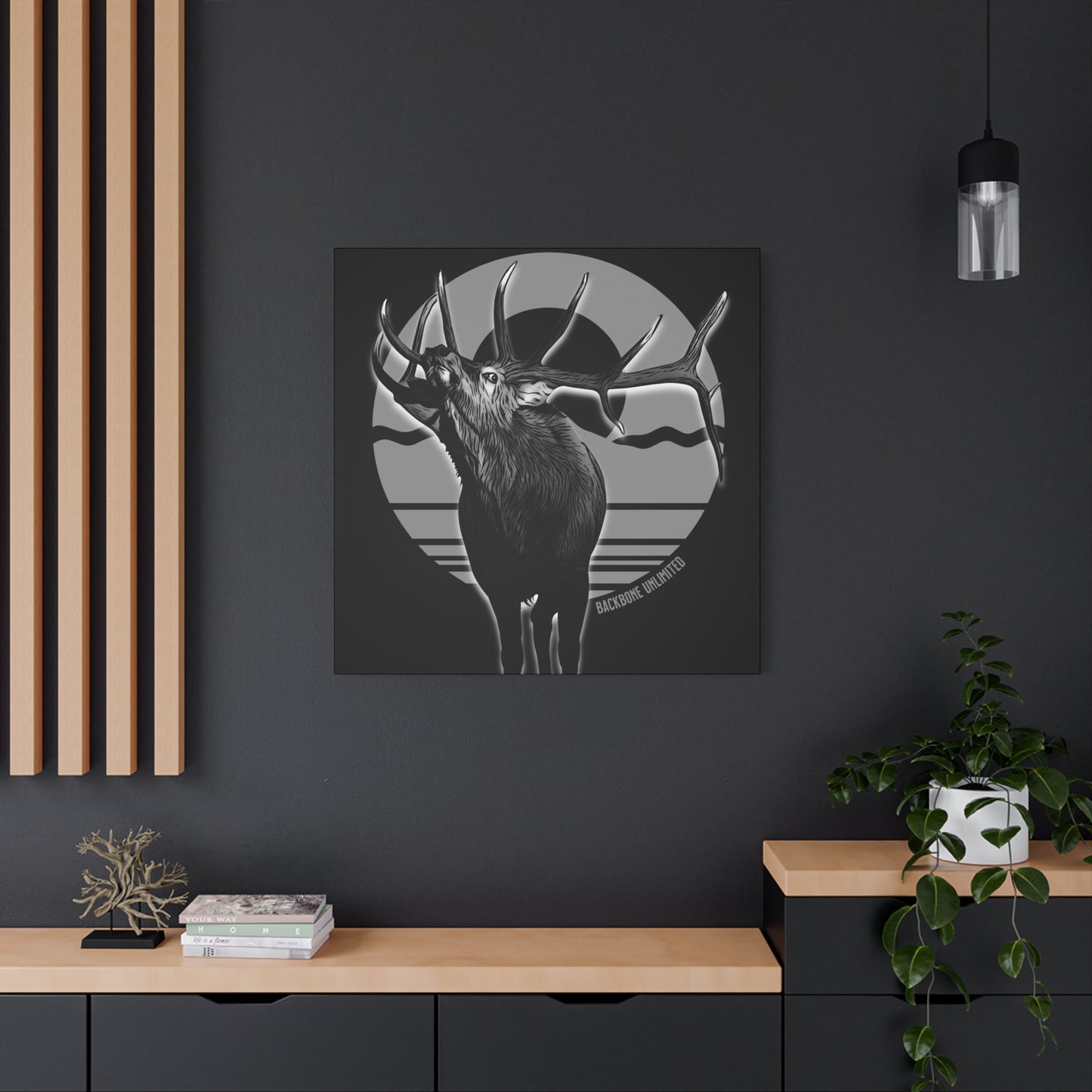 WILD SIDE BULL ELK STRETCHED CANVAS PRINT