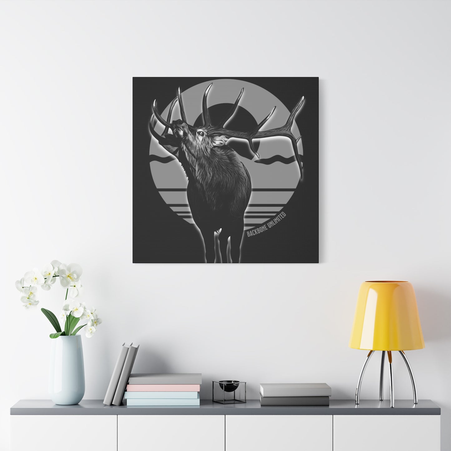 WILD SIDE BULL ELK STRETCHED CANVAS PRINT