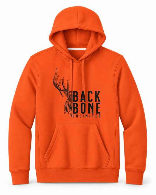 BACKBONE BULL ELK ICON SUPER HEAVYWEIGHT HOODIE - BLAZE ORANGE