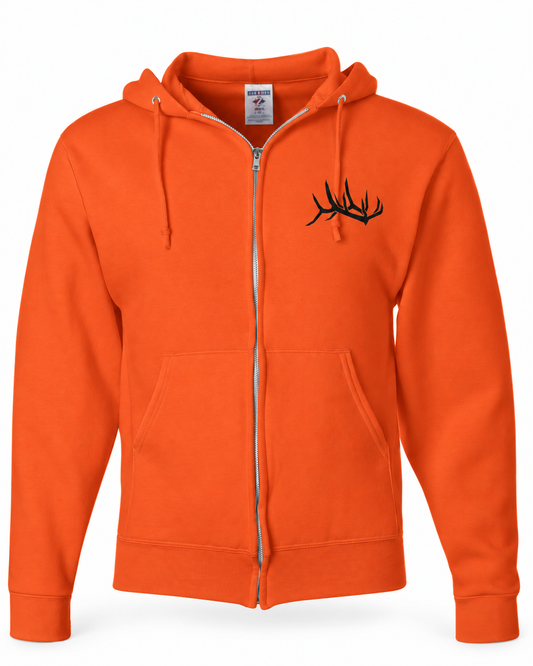 BACKBONE FULL ZIP HOODIE - BLAZE ORANGE