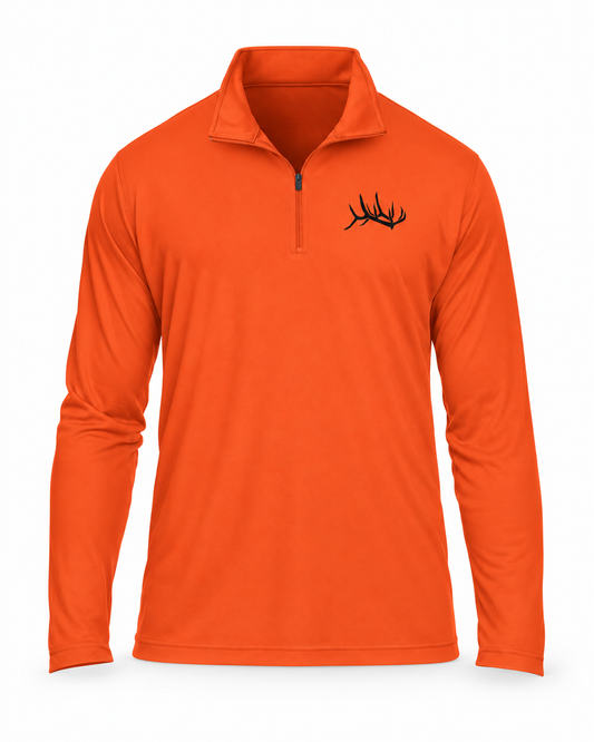 BACKBONE PERFORMANCE QUARTER ZIP - BLAZE ORANGE