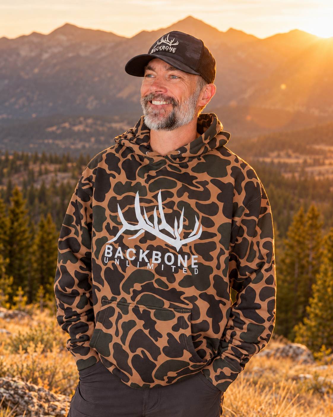 BACKBONE UNLIMITED - HEAVYWEIGHT HOODIE - TRAD CAMO